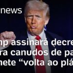 trump e os canudos