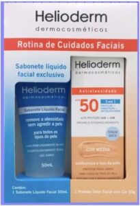 Combo de Sabonete Gel de Limpeza + Protetor Solar Facial com Controle de Brilho